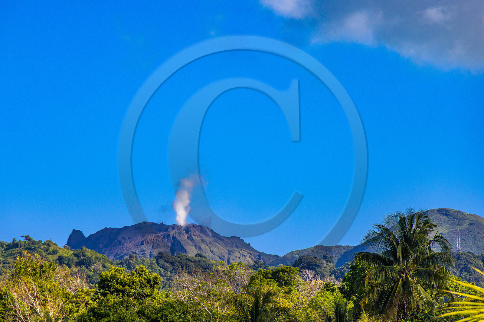 La Soufrière, volcan actif de la Guadeloupe