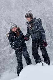 Hiver, randonnée balade sous la neige