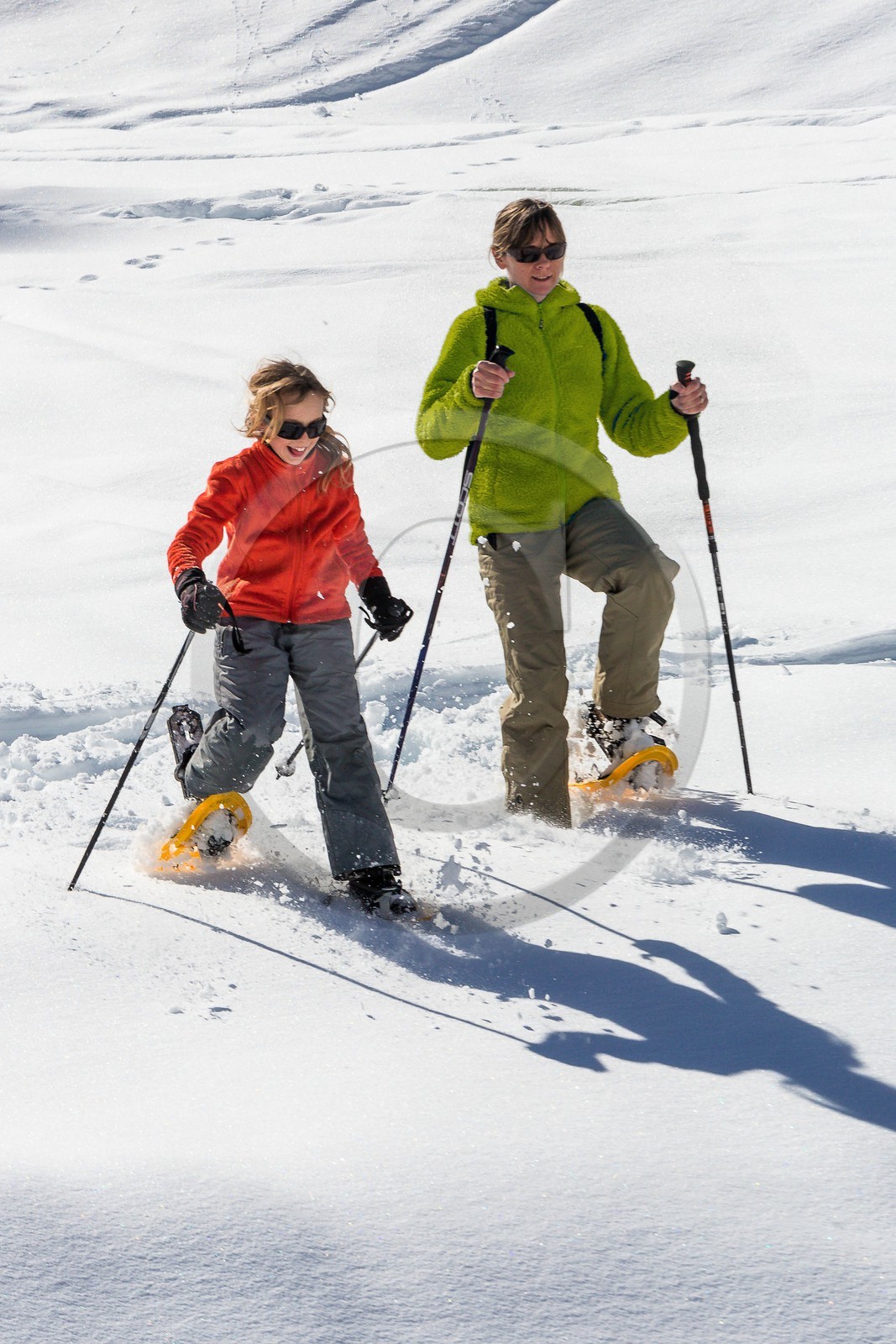 Crévoux, randonnée famille en raquettes à neige