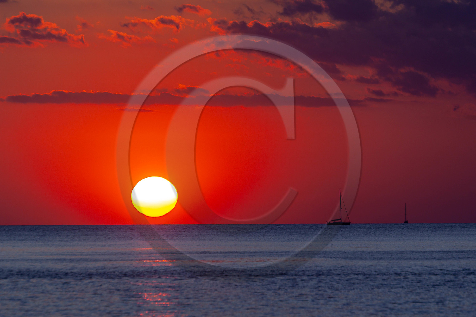 Coucher de soleil sur Bonifacio