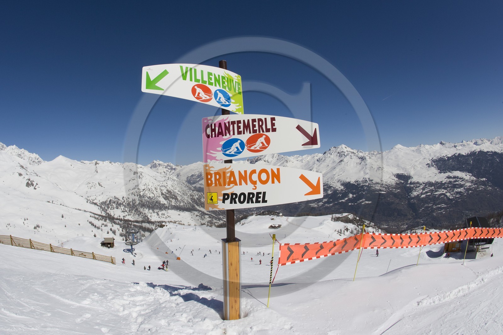 Serre-Chevalier, signalétique des pistes de ski