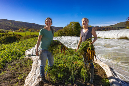 LéguMontagne, Sylvie Jaussaud et  Bertille Gieu, Maraîchères bio
