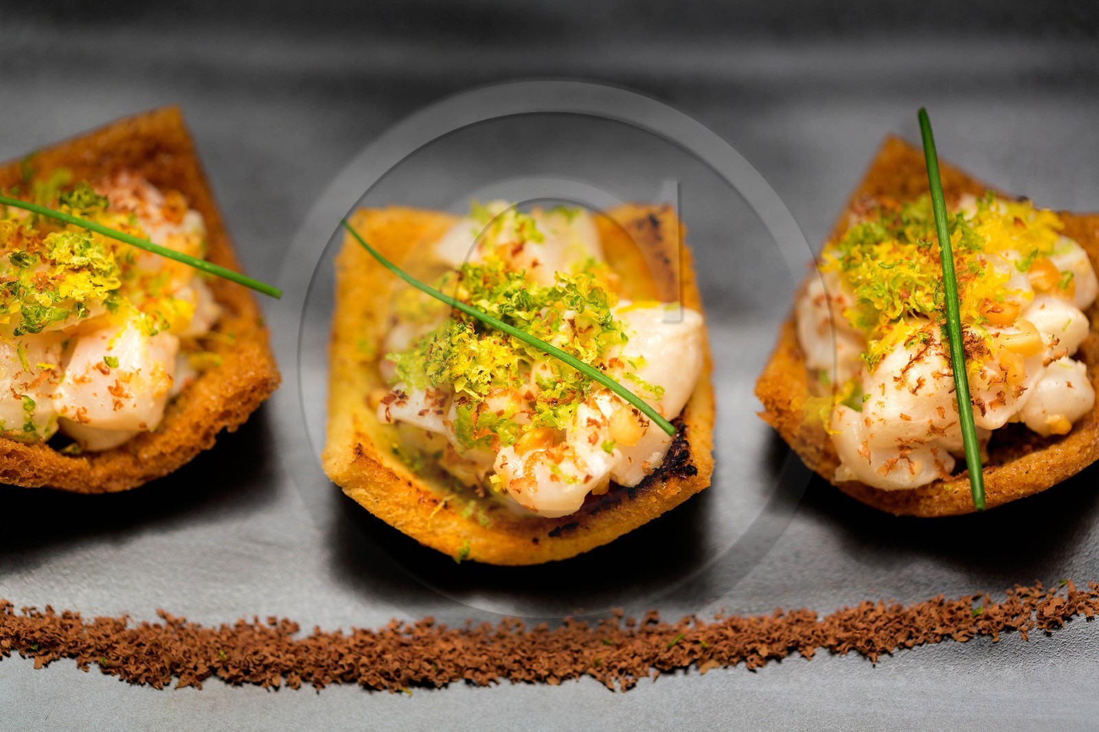 Luc Eyriey, Maître chocolatier à Embrun, Apéritif de Saint-Jacques Taï