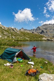 Saint-Paul-sur-Ubaye, Maljasset, col du Longet, Lac Bes inférieur