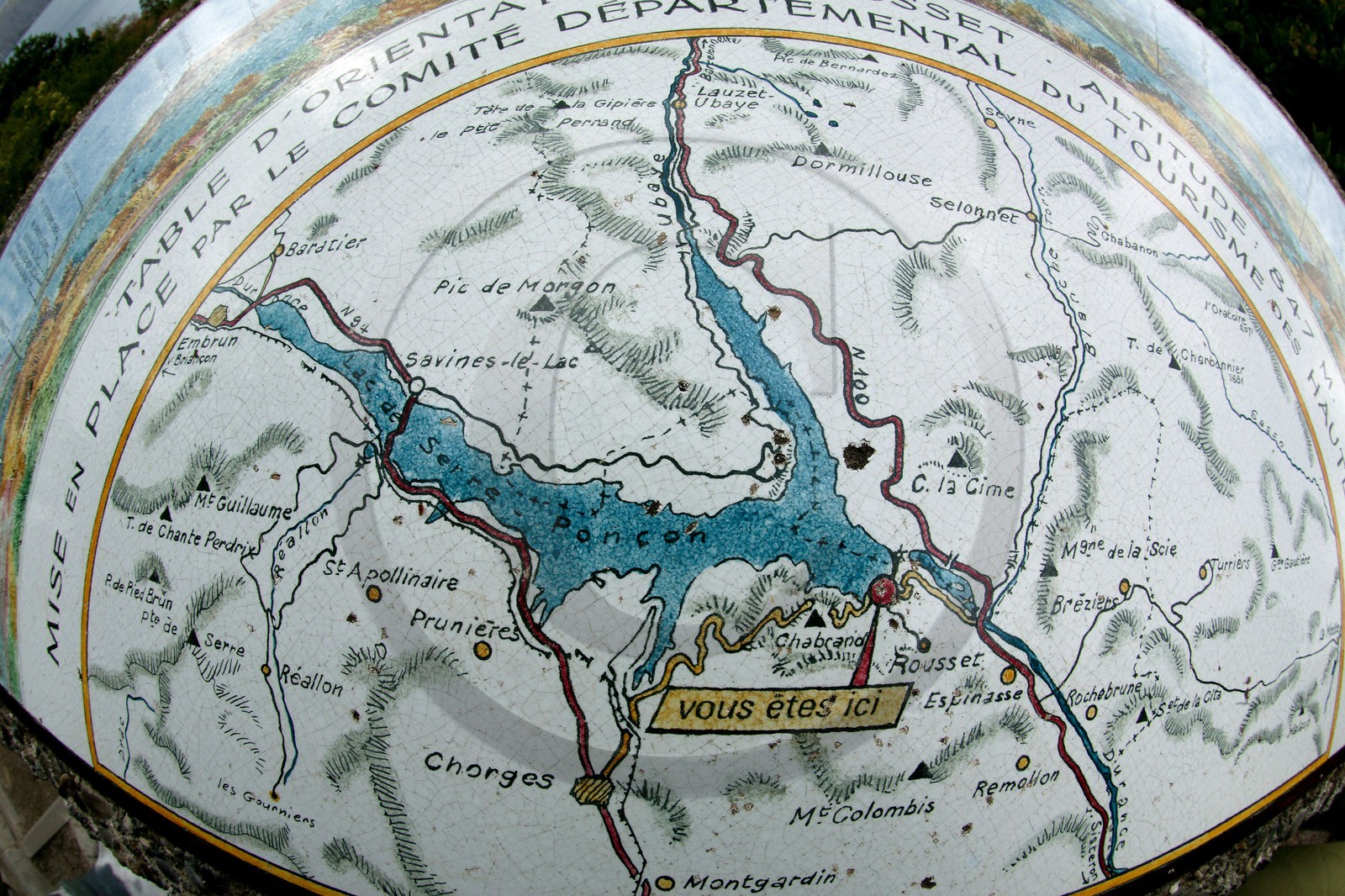 Lac de Serre-Ponçon, table d'orientation