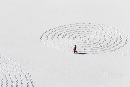 Serre-Chevalier, Snow drawings, une œuvre de l'artiste Sonja Hinrichsen