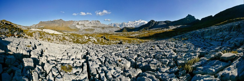 Désert de Platé, le Dérochoir et le Mont-Blanc