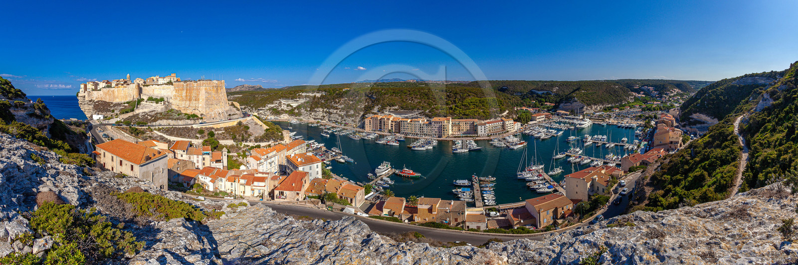 Bonifacio, la Citadelle et le port