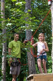 Barcelonnette, Jungle Park, parc aventure, parcours acrobranche, grimper dans les arbres