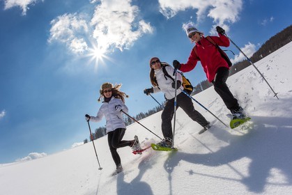 vallée de l'Ubaye, randonnée en raquettes à neige