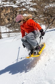 Crévoux, randonnée famille en raquettes à neige