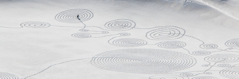 Serre-Chevalier, Snow drawings, une œuvre de l'artiste Sonja Hinrichsen