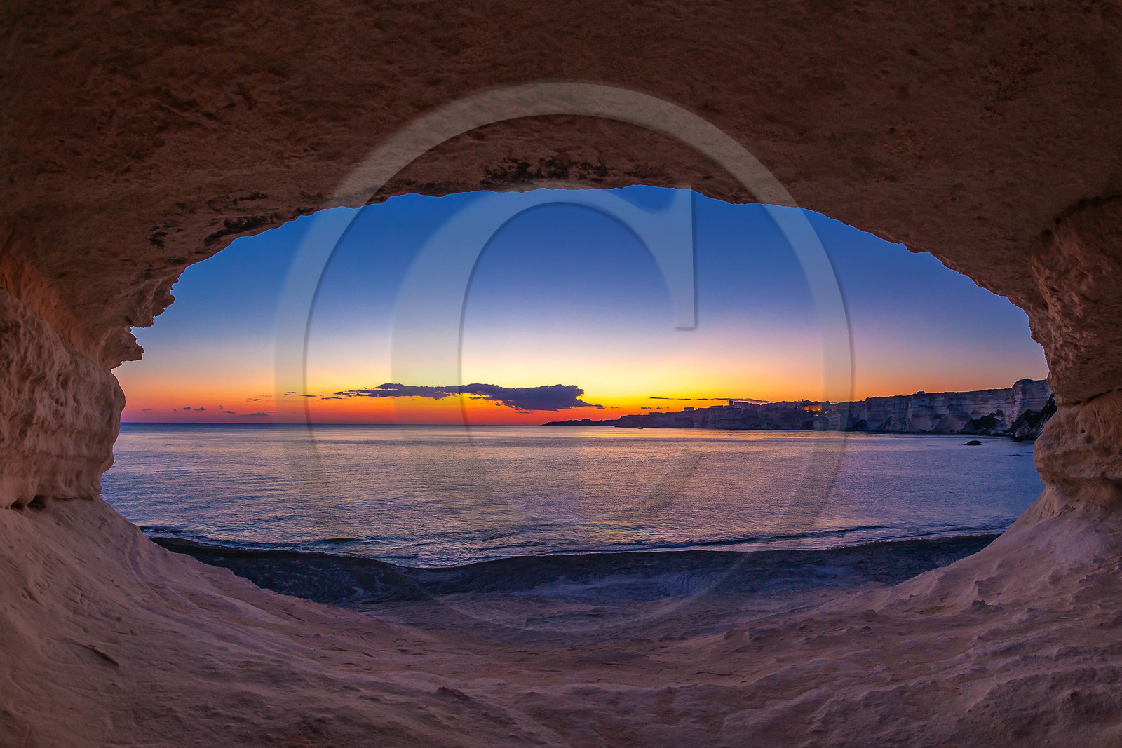 Coucher de soleil sur Bonifacio