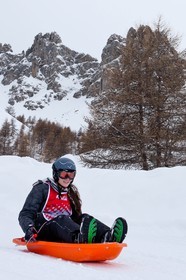 Pays de Serre-Ponçon, Réallon et La Ripaaa, piste de luge 100% naturelle