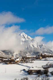 station de ski Sauze Super-Sauzedepuis Serre-Notre-Dame, hameau La Conche