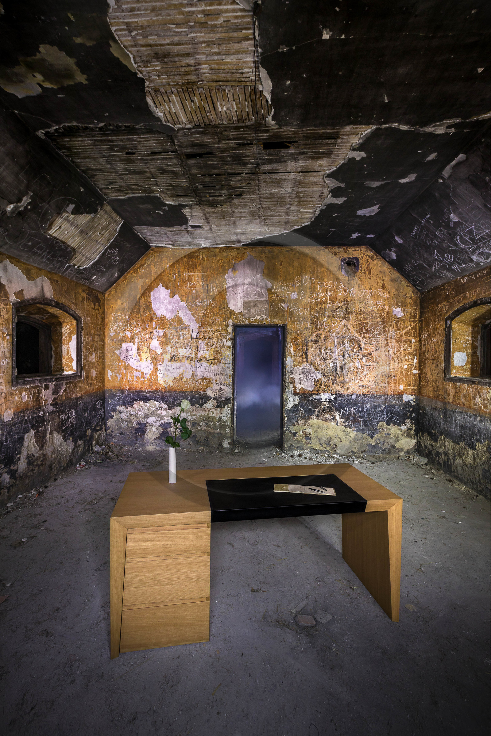 Monts & Merveilles, Maître Artisan d’Art, bureau bois et cuir