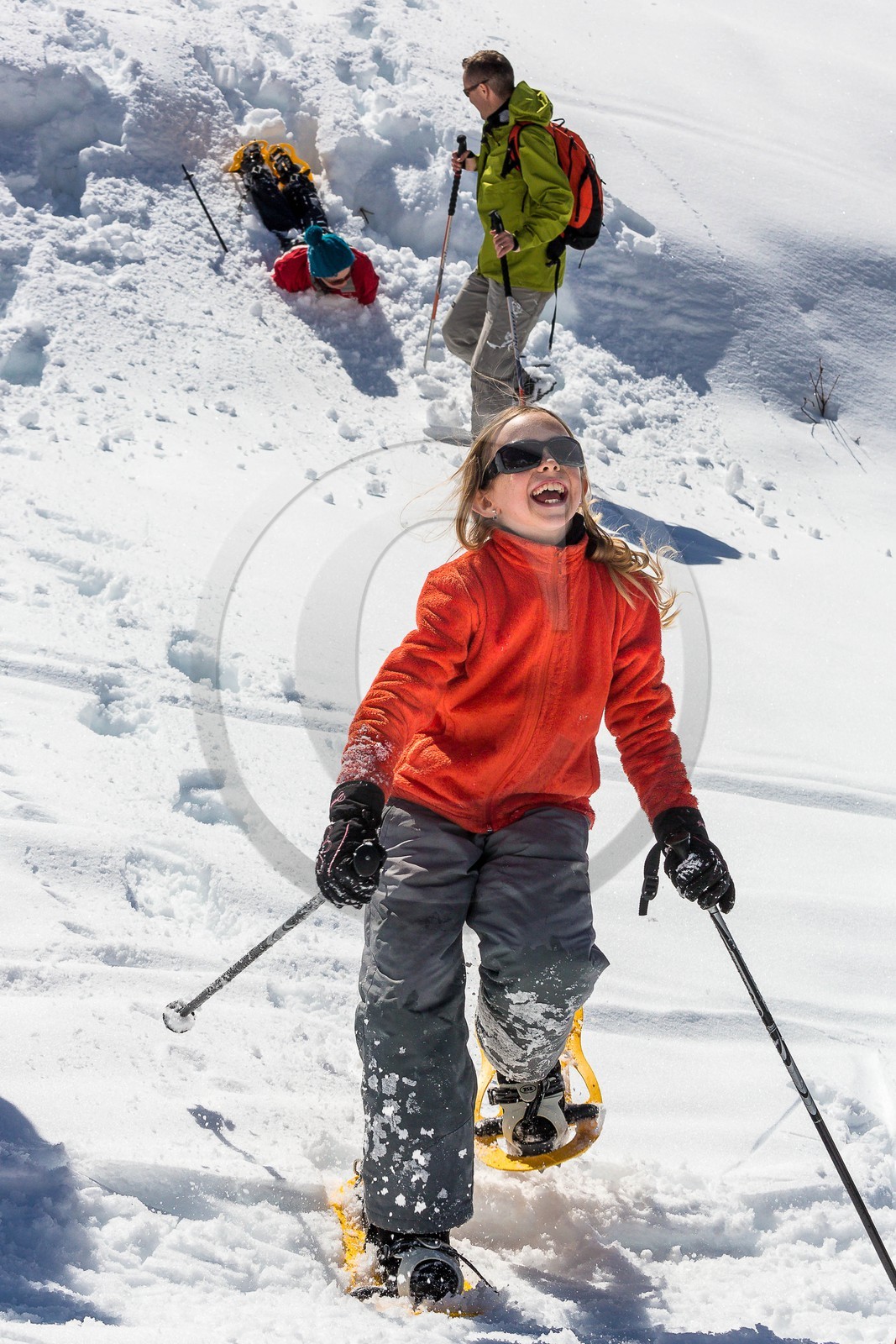 Crévoux, randonnée famille en raquettes à neige