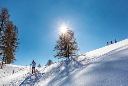 vallée de l'Ubaye, randonnée en raquettes à neige