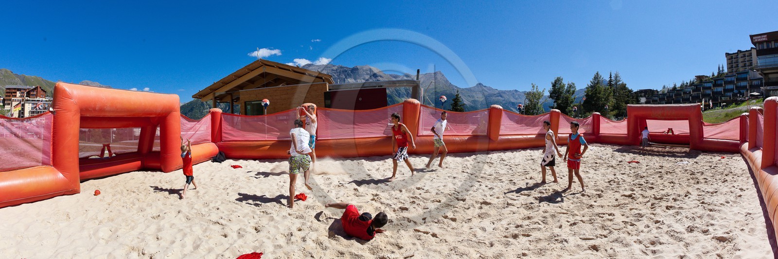 Orcières 1850, beach soccer,