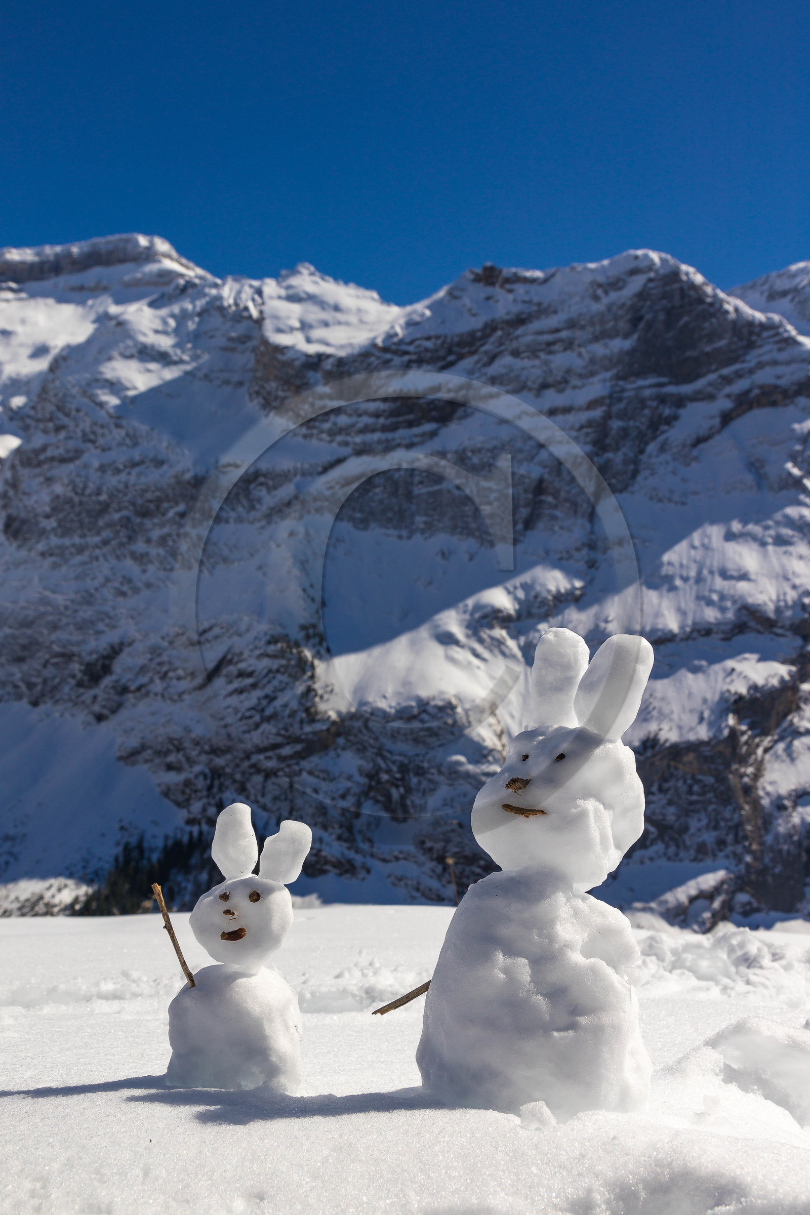 Pralognan-la-Vanoise, bonhomme de neige