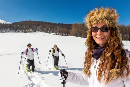 vallée de l'Ubaye, randonnée en raquettes à neige