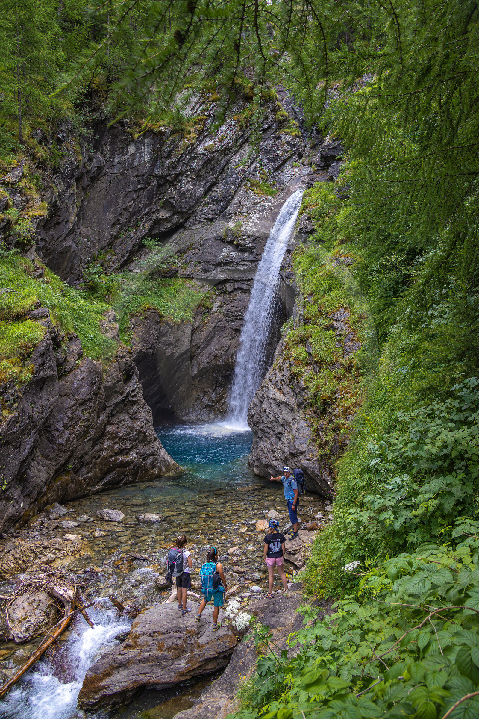 Vallée de Freissinières, cascade des Oules,