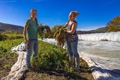 LéguMontagne, Sylvie Jaussaud et  Bertille Gieu, Maraîchères bio