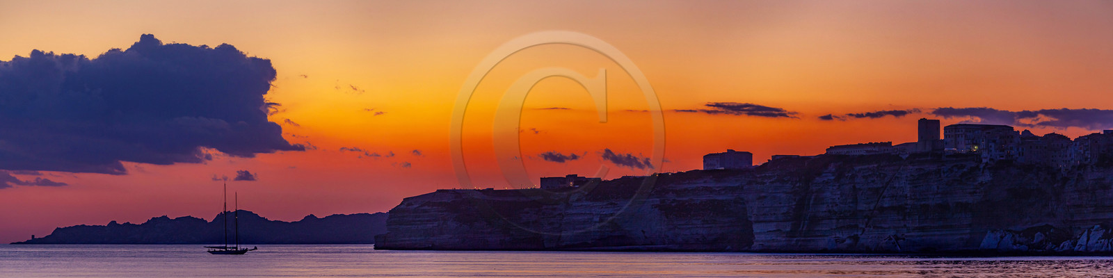 Coucher de soleil sur Bonifacio