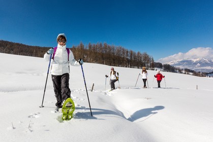 Ancelle, col de Moissière, randonnée à raquettes à neige