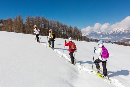 Ancelle, col de Moissière, randonnée à raquettes à neige