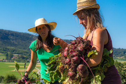 LéguMontagne, Sylvie Jaussaud et  Bertille Gieu, Maraîchères bio