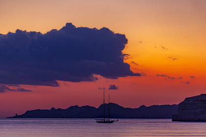 Coucher de soleil sur Bonifacio