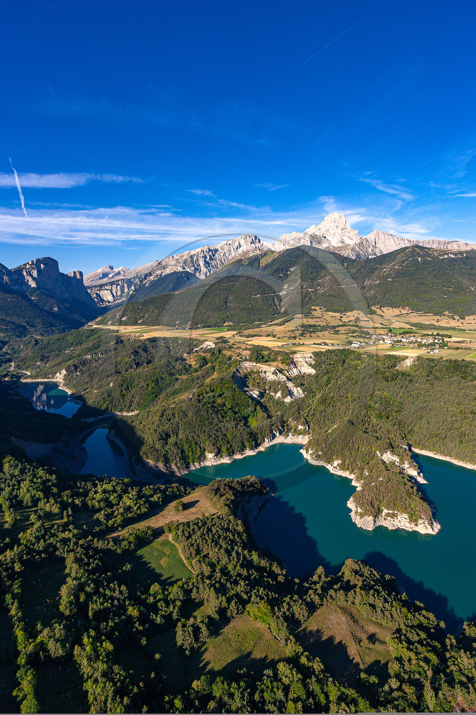 Lac du Sautet et la montagne de l'Obiou