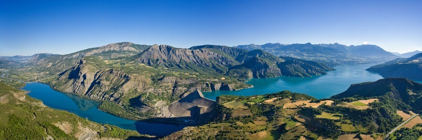 Lac de Serre-Ponçon, Le Barrage et le bassin de compensation, Espinasse,