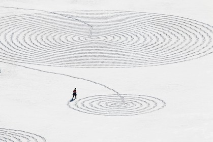 Serre-Chevalier, Snow drawings, une œuvre de l'artiste Sonja Hinrichsen