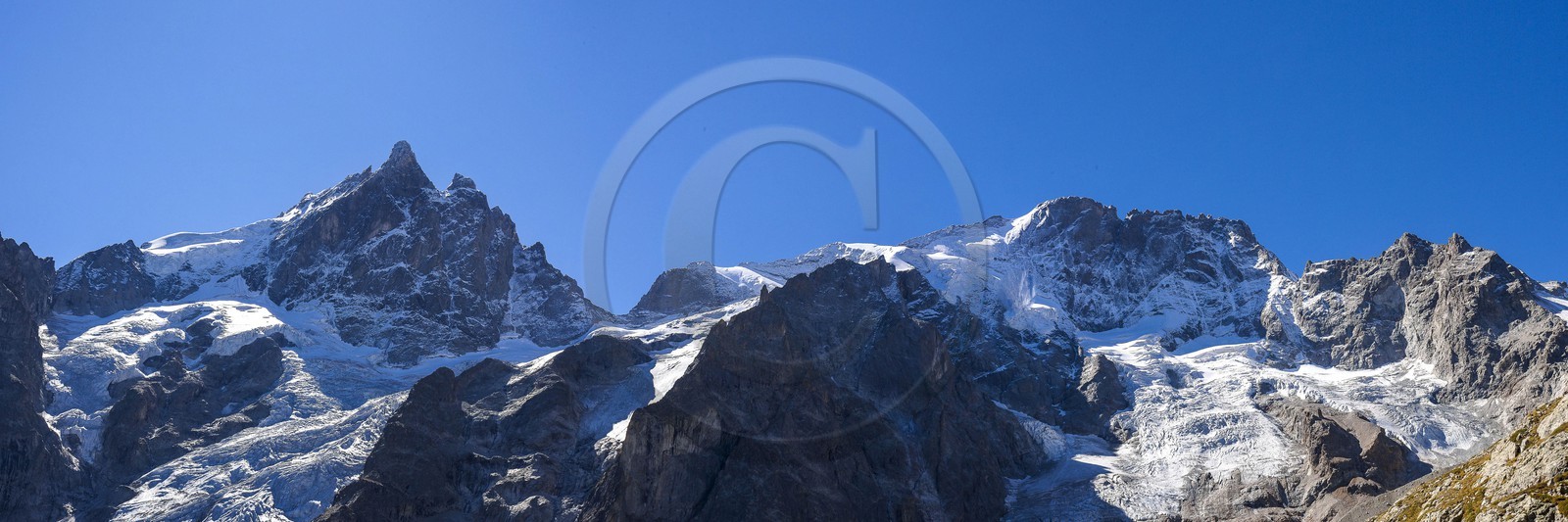 La Meije, La Grave, Grand Pic de la Meije 3 983 m et Le Râteau 3809 m