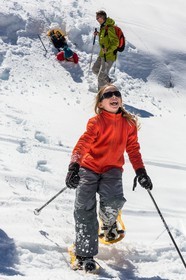 Crévoux, randonnée famille en raquettes à neige