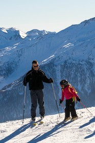 Ski piste famille