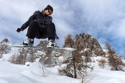 Pays de Serre-Ponçon, Réallon, snowboard, surf des neiges
