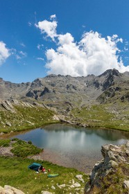 Saint-Paul-sur-Ubaye, Maljasset, col du Longet, Lac Bes inférieur