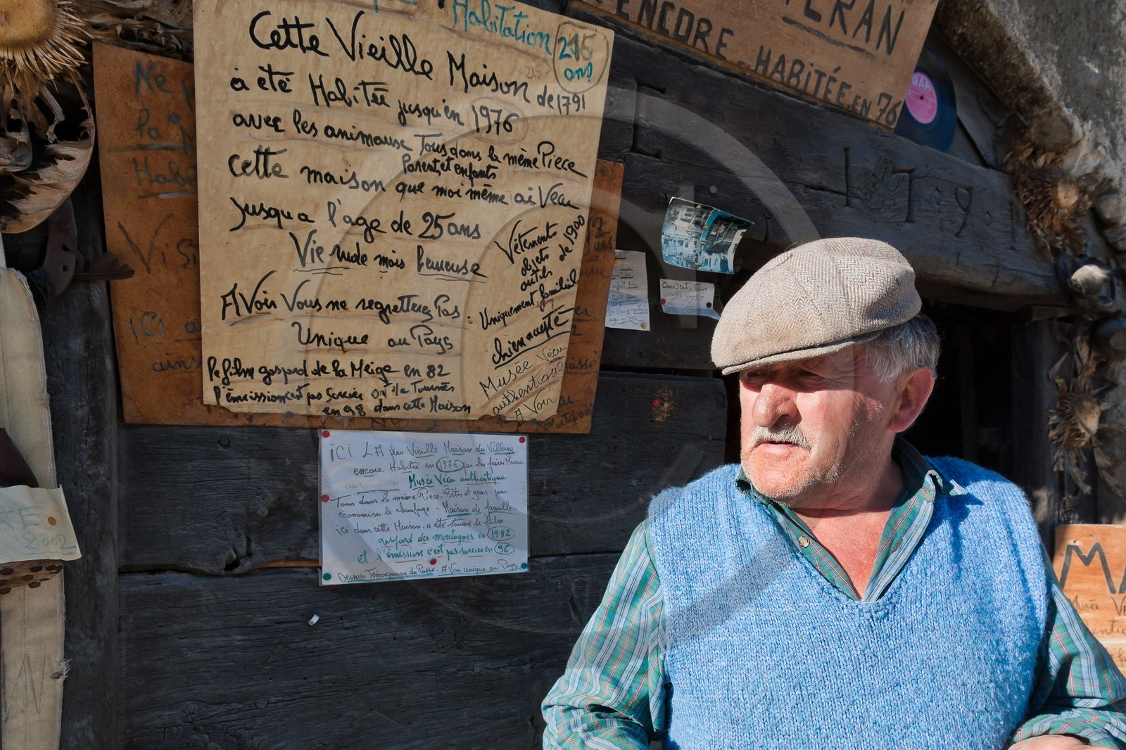 Saint-Véran, une des plus vieilles maisons du village, Musée de l'habitat et de la vie d'autrefois restée en état depuis 1976, dernier témoignage du passé