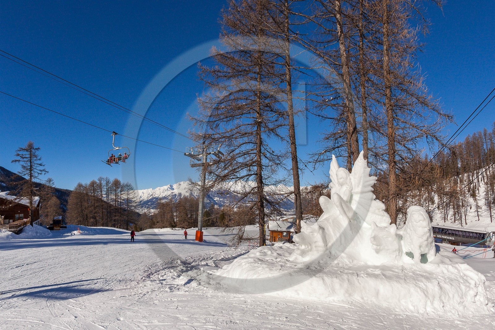 Les Orres, sculpture sur neige et glace