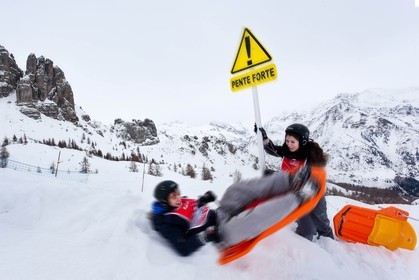 Pays de Serre-Ponçon, Réallon et La Ripaaa, piste de luge 100% naturelle