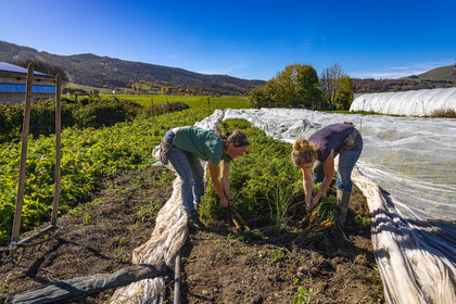 LéguMontagne, Sylvie Jaussaud et  Bertille Gieu, Maraîchères bio