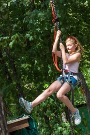 Barcelonnette, Jungle Park, parc aventure, parcours acrobranche, grimper dans les arbres