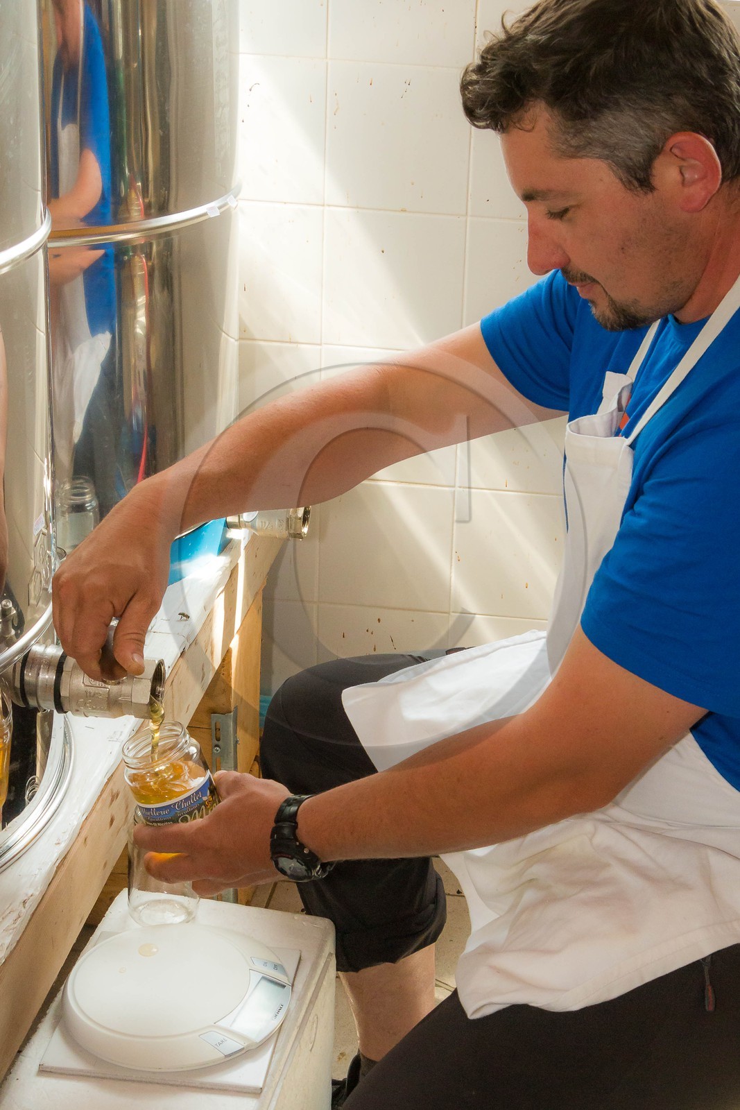 Vallée du Champsaur, miellerie Challet, Geoffrey Challet apiculteur