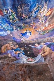 Faucon-de-Barcelonnette, Église Saint-Étienne, peinture de la Nef de l'église