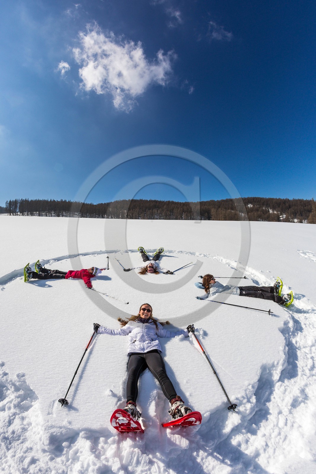 vallée de l'Ubaye, randonnée en raquettes à neige