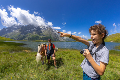 Trek famille avec animaux de bats