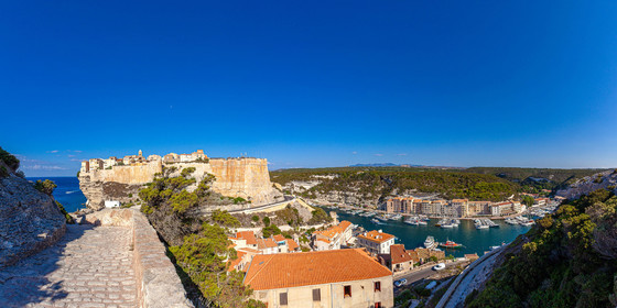 Bonifacio, la Citadelle et le port